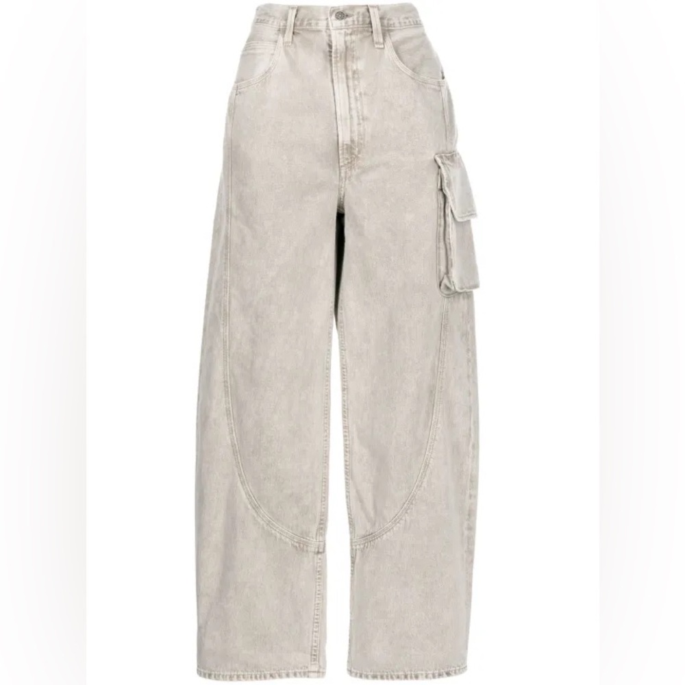 CLOSET CLEAN OUT AGOLDE Stone Gray Pants - Cass Wide Leg